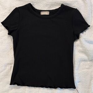 Altar'd State Black Ribbed Top